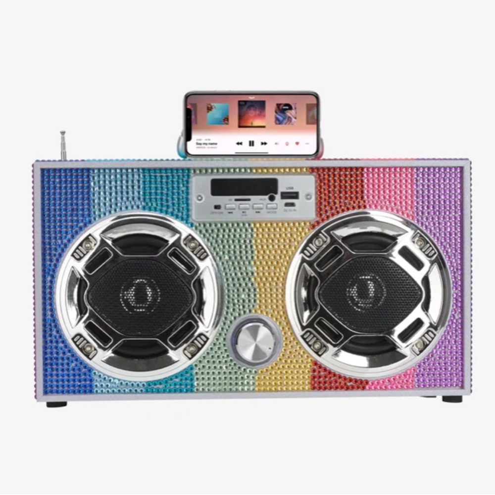 Rainbow Bling Boombox